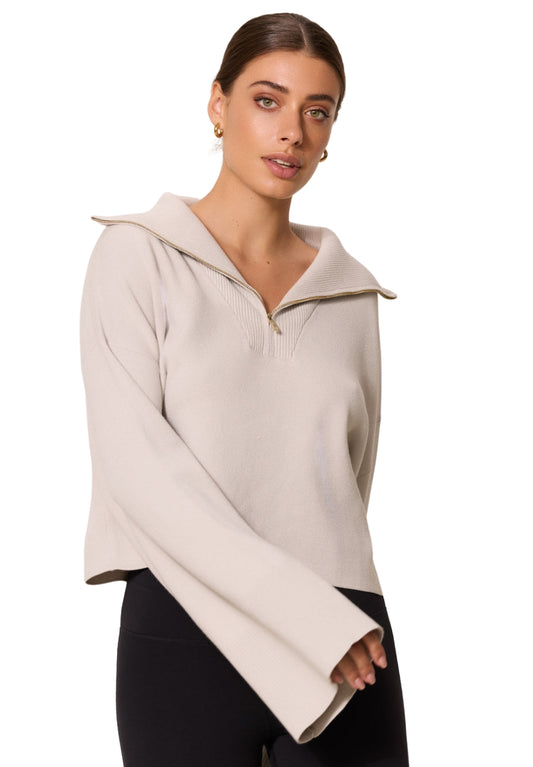 OLLY Half-Zip Cropped Sweater