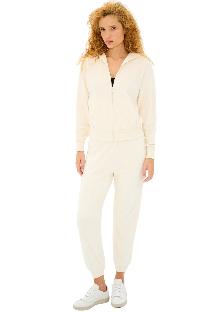 Rhys Velour Zip Up Hoodie