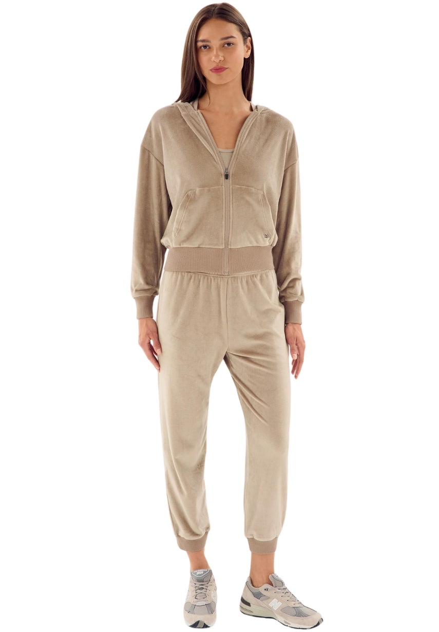 Rhys Velour Zip Up Hoodie