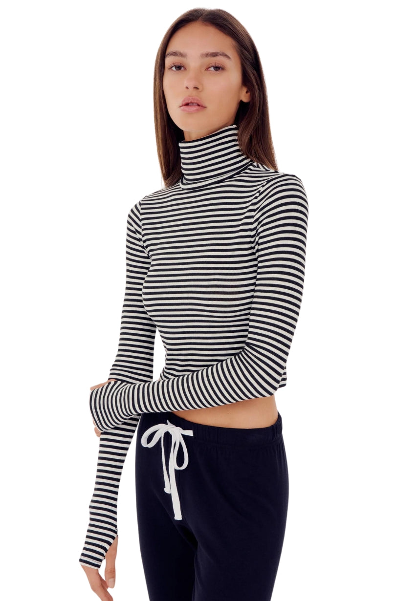 Jackson Rib Cropped Turtleneck