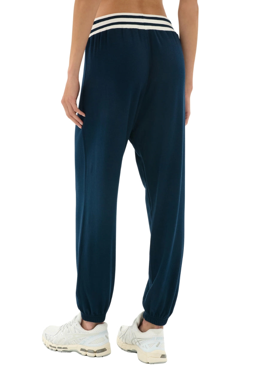 Andie Oversized Fleece Sweatpant w/ Stripe