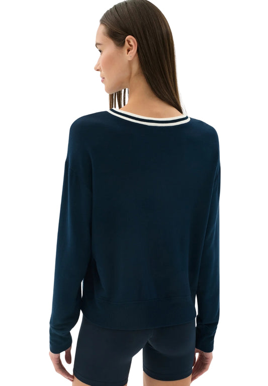 Sonja Fleece Sweatshirt w/ Stripe