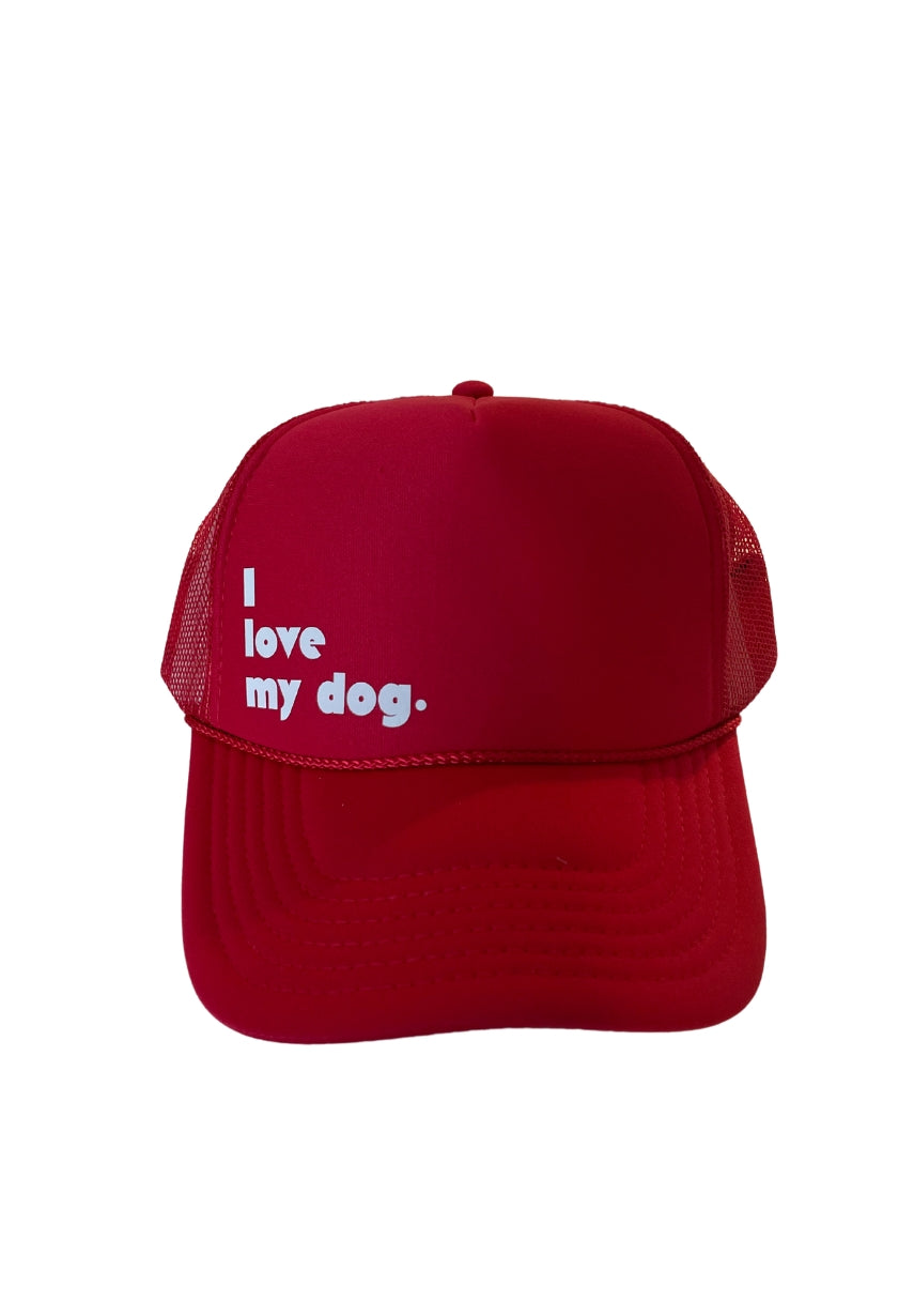 I Love My Dog Trucker Hat