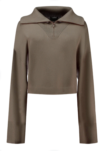 OLLY Half-Zip Cropped Sweater